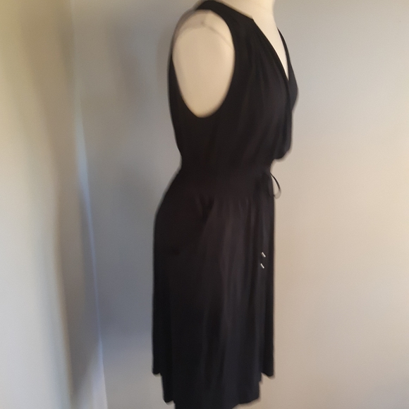 Denver Hayes Women's Size Medium Black Dress Sleeveless Crepe Tie - Picture 10 of 11
